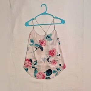 Victoria's Secret Top | Vintage Pink Floral Silk Top| Color: White/Pink| Size: S